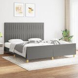 Maison Chic Posteljni okvir - Dvoposteljna postelja - Zakonska postelja brez vzmetnice temno siv 180x200 cm tkanina-J4408, (21760814) | Shoptok.si