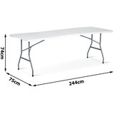  Sklopivi vrtni catering stol 244 cm – bijeli | shoptok.hr