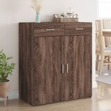 The Living Store Komoda rjav hrast 80x42,5x93 cm inženirski les - Komoda, (21661099) Cene