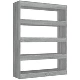 Furnova Knjižna omara/pregrada siva sonoma 100x30x135 cm, (21933071) | Shoptok.si
