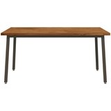  Kvadratni blagovaonski stol 160 x 90 x 75 cm Prirodna Slike
