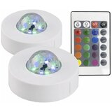  SET 2x LED RGB dekorativna svetiljka FESTA 3xAAA/4,5V + daljinski upravljač | Eponuda.com