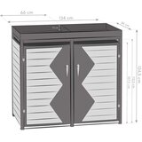  Westman Spremište za 2 kante za smeće | 2x240 litara | Antracit | 84x134x125 cm - BRANDED IN GERMANY | shoptok.hr