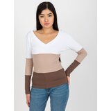 RUE PARIS Blouse-RV-BZ-8429.18P-white-brown | Shoptok.si