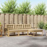  Set vanjskih sofa 4 kom. Bijela i bež Poliester | shoptok.hr
