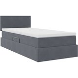  Postelja s shranjevanjem Temno siva 90 x 190 cm Žamet, (5000100600) | Shoptok.si
