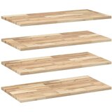 vidaXL Plutajuće police 4 kom 80x40x2 cm Neobrađeno puno drvo akacije - Prirodna 80 x 40 x 2 cm 4 1 | shoptok.hr