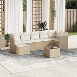  8-dijelni set vrtnih sofa od poliratana s jastucima bež | shoptok.hr