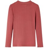  Dječja majica dugih rukava s kratkom dolčevitom tamnocrvena 140 | shoptok.hr