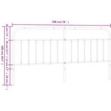  Metalno zamjensko uzglavlje crno 193 cm | shoptok.hr