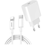 Denmen DC06L Punjač za mobilne Type C 20W 3,6A Fast + Lightning kabl BELI Cene