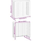 vidaXL Maslinasta Čelik 110 x 50 x 105 cm Pokrov za klima uređaj | shoptok.hr