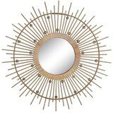 Ixia Stensko ogledalo z bambusovim okvirjem ø 70 cm Sol – | Shoptok.si
