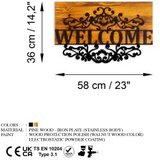 Atelier Del Sofa zidna dekoracija Welcome, 58x36x3 cm, Crna | Eponuda.com