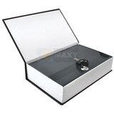 Malatec sef u obliku knjige s ključem, 24 x 15,5 x 5,5 cm, crni | shoptok.hr