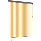 vidaXL Zunanja Rolfa Črtasto Prilagodljiva oranžna in bela 220 x 250 cm blago | Shoptok.si