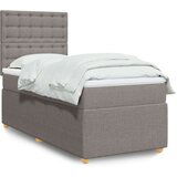 vidaXL Box spring postelja z vzmetnico taupe 80x200 cm blago, (21306613) | Shoptok.si
