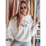 DStreet Bluza damska oversize z kapturem SPECIAL KITTY biała | Shoptok.si