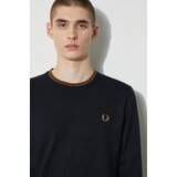Fred Perry Pamučna majica dugih rukava Twin Tipped T-Shirt boja: tamno plava, s aplikacijom, M9602.M68 | shoptok.hr