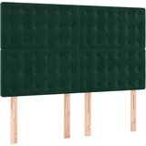  s oprugama i madracem tamnozeleni 140x200 cm baršunasti | shoptok.hr