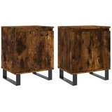 Noćni ormarići 2 kom boja dimljenog hrasta 40x30x50 cm drveni | shoptok.hr