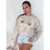 DStreet Bluza damska oversize tie-dye w motyle SPARKI szara | shoptok.hr