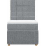 Box spring krevet s madracem svjetlosivi 90x190 cm od tkanine | shoptok.hr