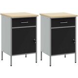  Radni ormar s ladicama 2 pcs Crna i Siva 100 x 55 x 85 cm | shoptok.hr
