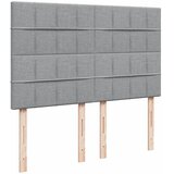  Krevet box spring s madracem svjetlosivi 140x200 cm od tkanine Slike