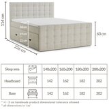 Maison de Rêve Bež boxspring krevet s prostorom za odlaganje 160x200 cm Tasca – | shoptok.hr