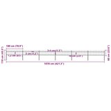  Vrtna ograda s vrhom koplja Čelik 1070x60 cm Crna | shoptok.hr