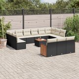  13-dijelni set vrtnih sofa od poliratana s jastucima sivi | shoptok.hr