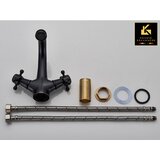 Kranig Kraanwerk Industrijski in podeželski | Kopalniška in/ali kuhinjska pipa | Cedrica | Zlato črno kromirano nerjaveče jeklo, (21730774) Cene