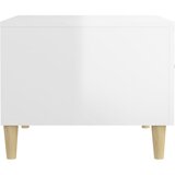  Stolić za kavu sjajni bijeli 50x50x40 cm konstruirano drvo | shoptok.hr