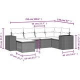 vidaXL 6-dijelni set vrtnih sofa od poliratana s jastucima smeđi | shoptok.hr