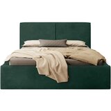 MID.YOU OBLAZINJENA POSTELJA 180 cm x 200 cm , les, tekstil, leseni material temno zelena | Shoptok.si