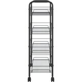  Kuhinjska kolica s 4 razine crna 46 x 26 x 85 cm željezna | Eponuda.ba