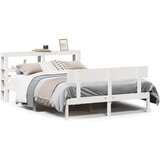 vidaXL Okvir kreveta bez madraca bijeli 120 x 190 cm masivna borovina - Bijela 120 x 190 cm | shoptok.hr