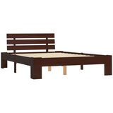  Posteljni okvir temno rjav iz trdne borovine 140x200 cm, (20644485) | Shoptok.si