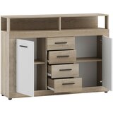 MID.YOU KOMODA, bela, hrast sonoma | Shoptok.si