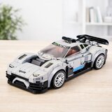 Kockice za slaganje 2 v 1 avto-robod SPEED - 320 elementov, bela | Shoptok.si