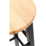 Premier Housewares Crna/u prirodnoj boji barska stolica od masivnog kaučuka (visine sjedala 74 cm) Chester – | shoptok.hr