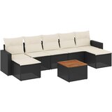  8-dijelni set vrtnih sofa od poliratana s jastucima crni | shoptok.hr