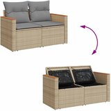  7-dijelni set vrtnih sofa s jastucima bež od poliratana bagrem | shoptok.hr