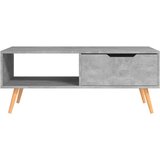  Stolić za kavu boja betona 100 x 49,5 x 43 cm konstruirano drvo | Shoptok.si