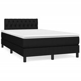 vidaXL Krevet s oprugama i madracem crni 120 x 200cm od tkanine Cijene