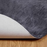  Lažni Ovčji Tepih Antracit 100 x 100 cm Poliester | shoptok.hr