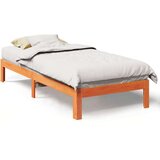 vidaXL Posteljni okvir brez vzmetnice rjava 80x200 cm trdna borovina | Shoptok.si