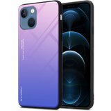 Cadorabo Ohišje, združljiv z jabolkom v roza - modri - dvobarvni zaščitni pokrov iz silikona TPU in hrbta iz kaljenega stekla, (20574122) | Shoptok.si