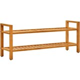 vidaXL stalak za cipele s 2 police 100x27x40 cm od masivne hrastovine Cijene